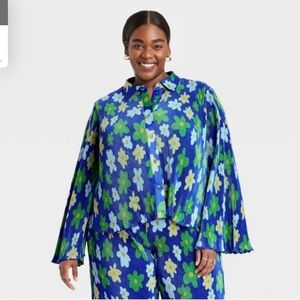 Target x Sammy B Pleated Cropped Shirt